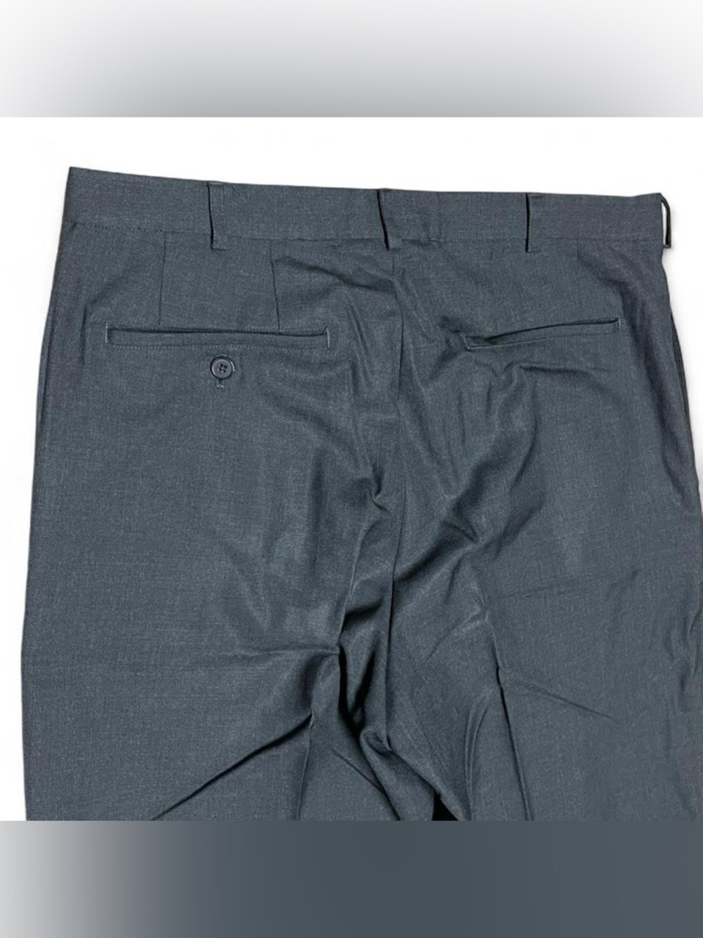 VTG J Crew Oarsman Pants Men 34x32 Wool Cuffed Straight Leg Regular Fit Charcoal - Picture 6 of 9